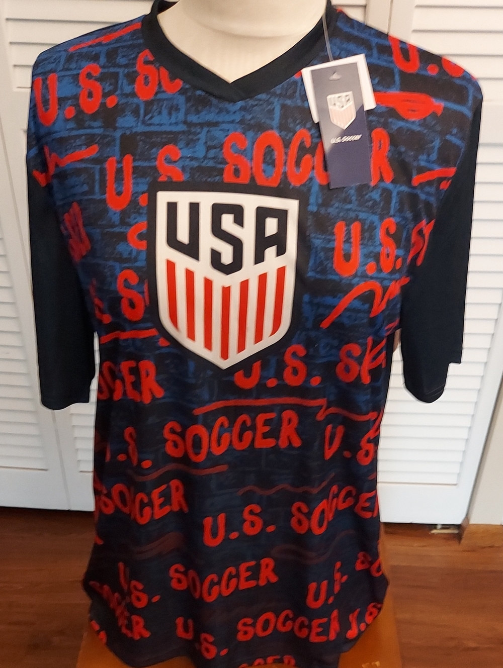 USA Soccer Graphic Jersey - NWT Navy & Red
